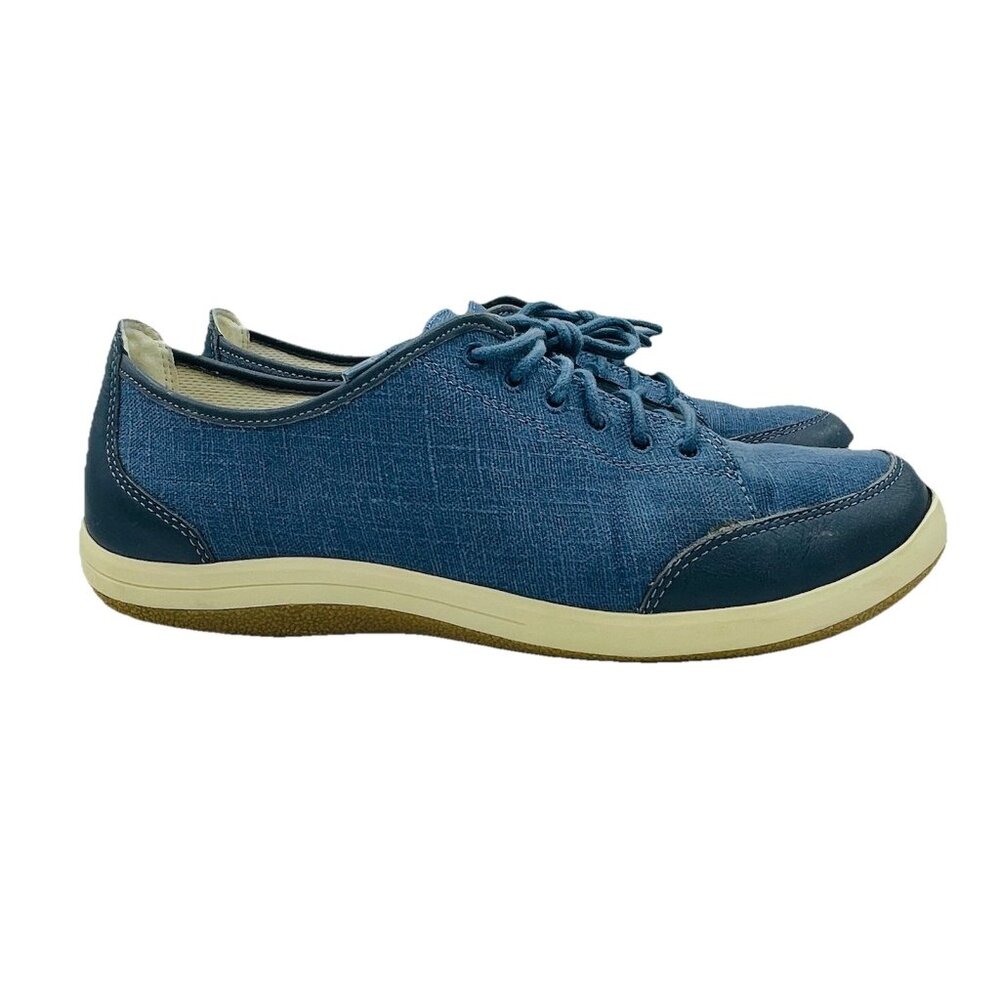 Umberto Raffini Shoes Womens 8.5/EU39 Blue Brenda Canvas Comfort Sneakers Lace